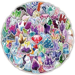 Kids Stickers 100Pcs Crystal Stickers Pack Aesthetic Vinyl Gem Sticker